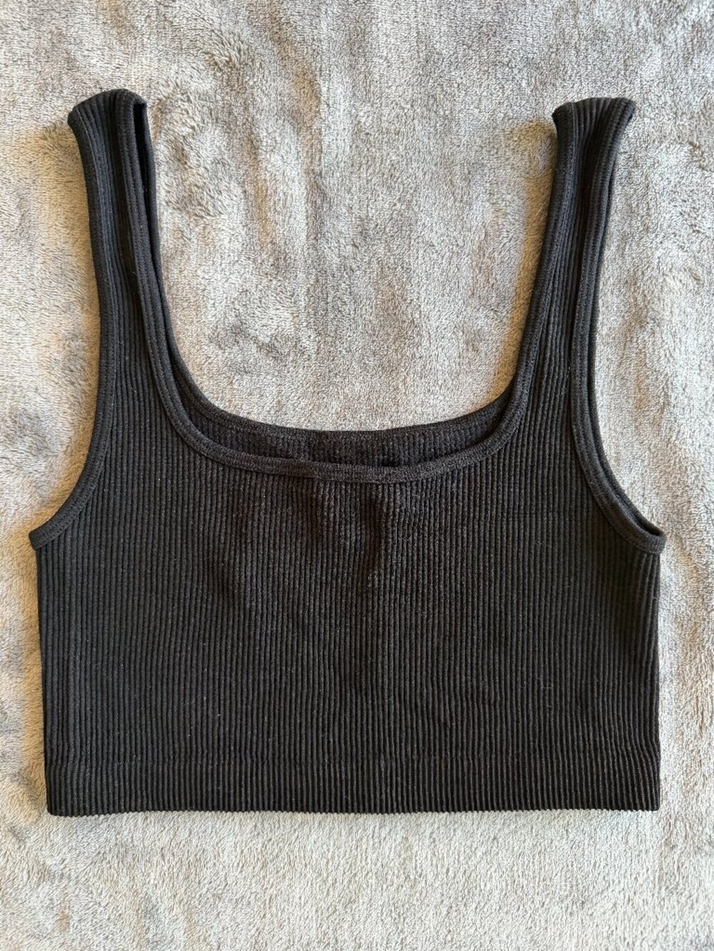 Cotton On Abbie Seamless Micro Crop Tank, Black, XS/S - Picture 2 of 5